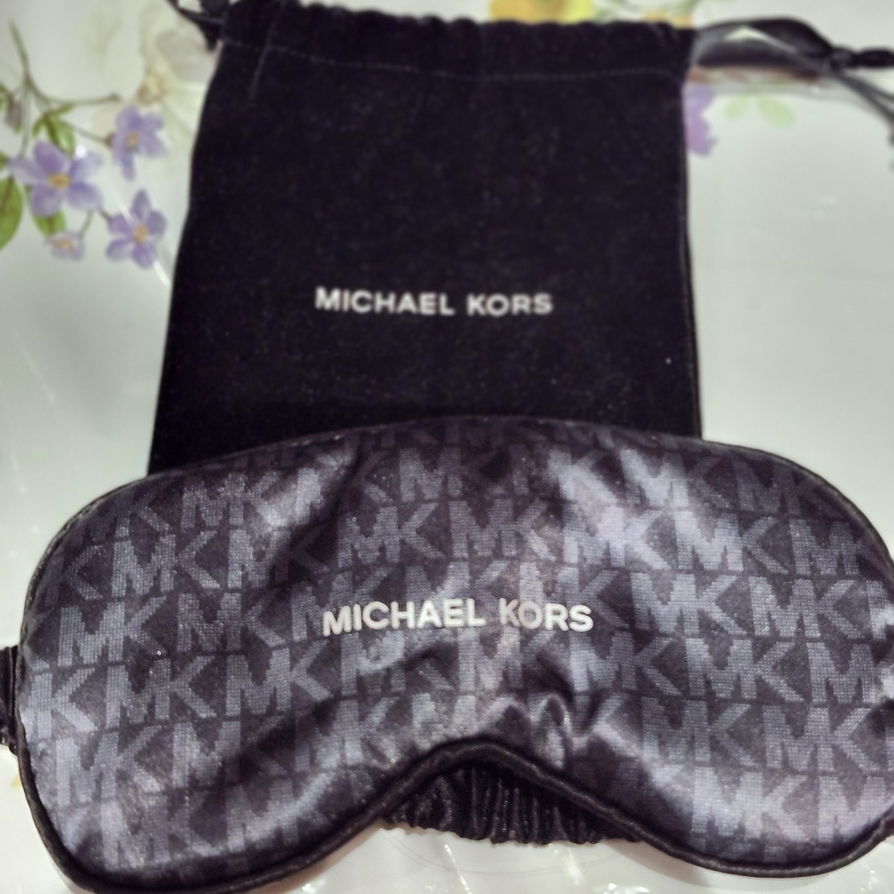 Michael Kors Black Face Mask with Monogram Pattern